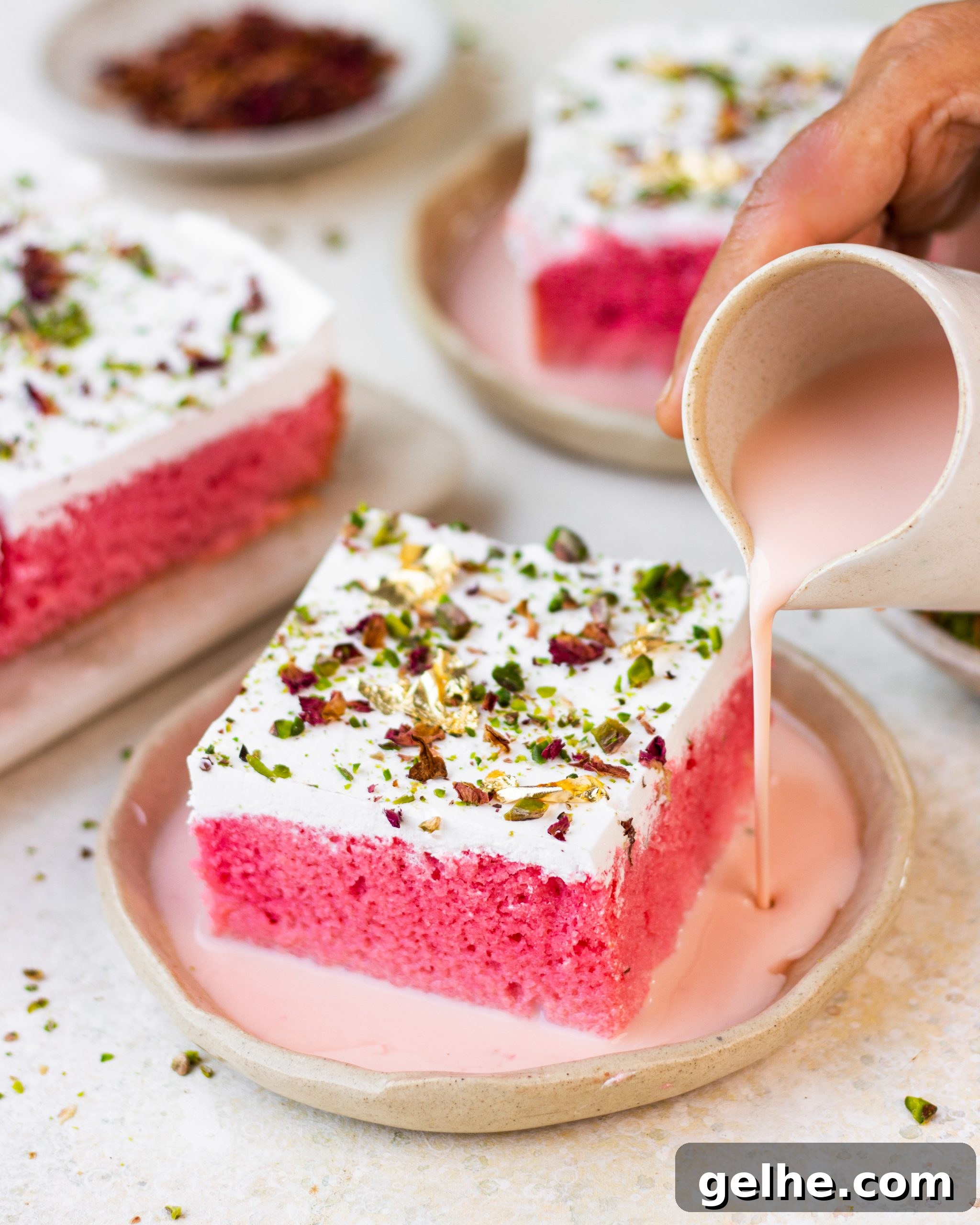 rose milk cake