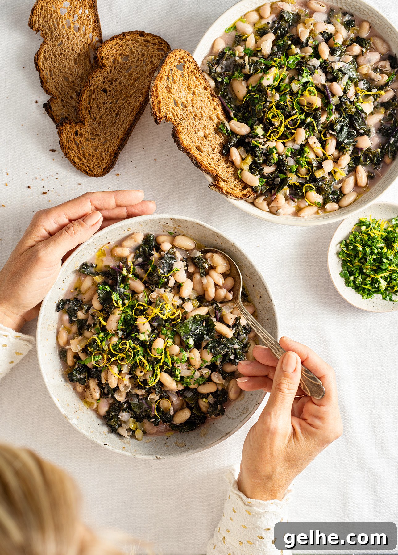Cannellini Bean and Kale Stew with Lemon Gremolata // FoodNouveau.com