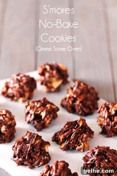 S'mores No-Bake Cookies close-up