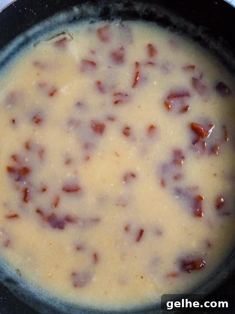 cooked dressing with bacon